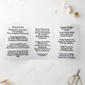 Christmas Poetry Trifold Pamphlet Drieluik Programma (Binnen)