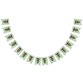 Christmas poinsetta bunting banner
