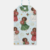 Christmas Poinsettia Angels  Cadeaulabel (Achterkant)