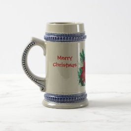 Christmas Poinsettia Puppy Ontworpen Mok Stein