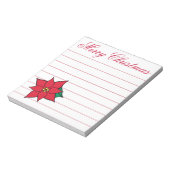 Christmas Poinsettia Shopping Épicerie Bloc-notes  (Tourné)