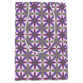 Christmas Poinsettia Stars gift bag medium  Medium Cadeauzakje