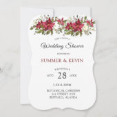 Christmas Poinsettia Wedding shower Invitation (Devant)