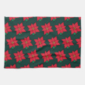 Christmas Poinsettias Kitchen Towel Theedoek (Horizontaal)