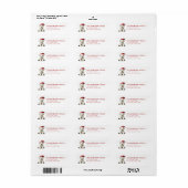 Christmas Polar Bear Return Address Labels (Full Sheet)