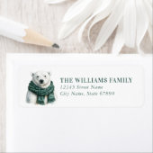 Christmas Polar Bear Return Address Labels (Insitu)