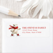 Christmas Polar Bear Return Address Labels (Insitu)