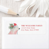 Christmas Polar Bear Return Address Labels (Insitu)