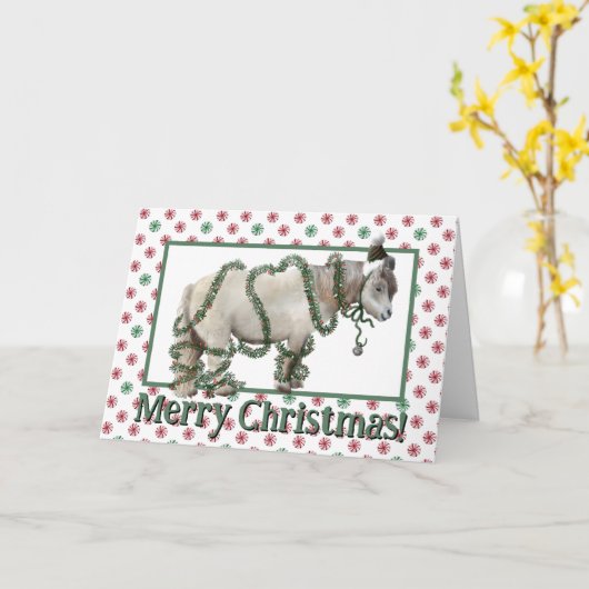 Christmas Pony Kaart (Gele Bloem)