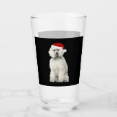 Christmas Poodle Christmas Tree Dog Puppy Watercol Glas (Voorkant)