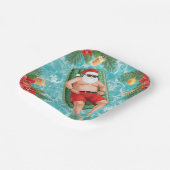 Christmas Pool Party with Santa Claus  Papieren Bordje (Gebogen)