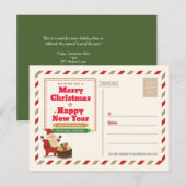 Christmas Post Kaart Uitnodiging (Voorkant / Achterkant)