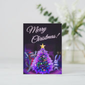 Christmas Postcard with cute animals Briefkaart (Staand voorkant)