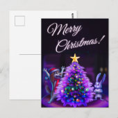 Christmas Postcard with cute animals Briefkaart (Voorkant / Achterkant)