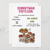 Christmas Potluck Invitation (Devant / Derrière)