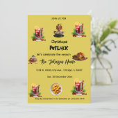 Christmas Potluck Invitation Kaart (Staand voorkant)