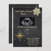 Christmas Pregnancy Chalkboard Invitation (Devant / Derrière)