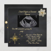 Christmas Pregnancy Chalkboard Invitation (Voorkant / Achterkant)