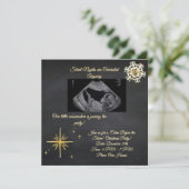 Christmas Pregnancy Chalkboard Invitation (Staand voorkant)