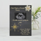 Christmas Pregnancy Chalkboard Invitation (Debout devant)