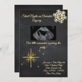 Christmas Pregnancy Chalkboard Invitation (Devant / Derrière)