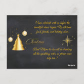 Christmas Pregnancy Chalkboard Invitation Briefkaart (Achterkant)