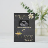 Christmas Pregnancy Chalkboard Invitation Briefkaart (Staand voorkant)