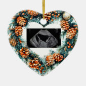 Christmas Pregnancy Ultrasound Baby On The Way Keramisch Ornament (Voorkant)