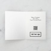 Christmas Pudding Christmas Kaart met QR-code (Binnen)