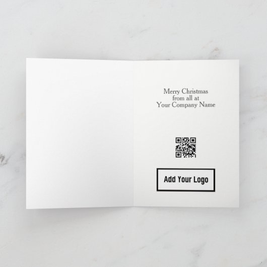 Christmas Pudding Christmas Kaart met QR-code (Binnen)