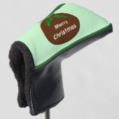 Christmas Pudding Custom Golf Putter Hoesje Golfheadcover (3/4 voorkant)