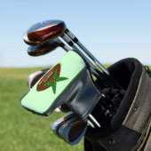 Christmas Pudding Custom Golf Putter Hoesje Golfheadcover (Insitu)