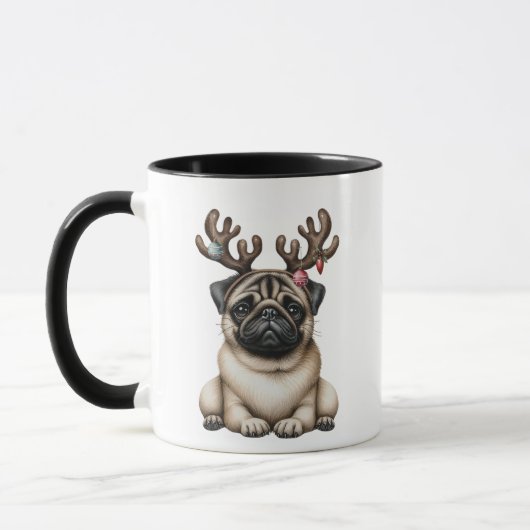 Christmas Pug Mokken (Links)