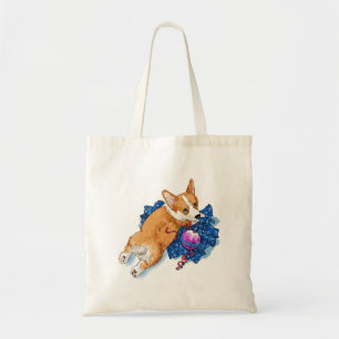 Christmas puppy Canvas tas
