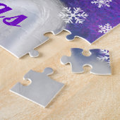 Christmas Puzzle Happy Singing Gnome In Purple Hat (Côté)