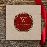 Christmas Quatrefoil Red Green Gold Adresse<br><div class="desc">Cet élégant autocollant d'adresse de retour comporte un cercle rouge bordeaux sur un arrière - plan motif de quatrefoil en bordeaux,  vert et or. Personnalisez le design avec votre nom de famille et votre nom de famille monogramme en police serif or,  avec votre adresse ci-dessous en sans serif.</div>