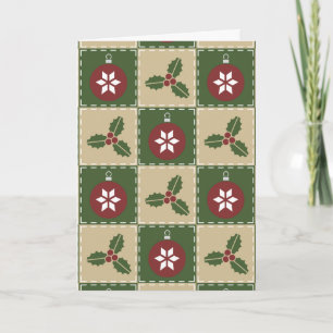 Christmas Quilt Wenskaart Feestdagen Kaart