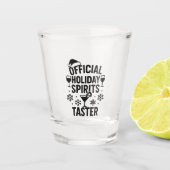 Christmas quote funny party spirits taster black shot glas (Voorkant)