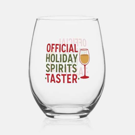 Christmas quote funny party spirits taster wijnglas zonder voet (Achterkant)