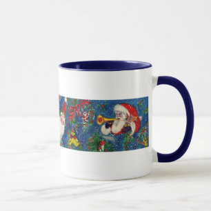 CHRISTMAS R LETTER/SANTA RED RIBBON MONOGRAM MOK