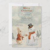 Christmas Rabbit Peter Invitation (Devant)