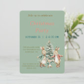 Christmas Rabbit Peter Vintage Invitation (Debout devant)