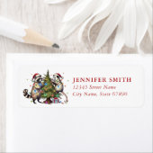 Christmas Raccoon and Opossum Address Labels (Insitu)