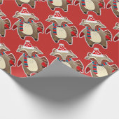 christmas-raccoon cadeaupapier (Hoek)