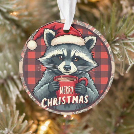 Christmas Raccoon Cocoa Cheer (Arbre)