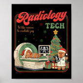 Christmas Radiology Tech Funny Gingerbread Man Rad Poster (Voorkant)