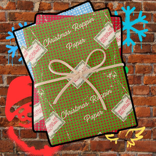 Christmas Rappin' Green, Red en Blue Inpakpapier Vel