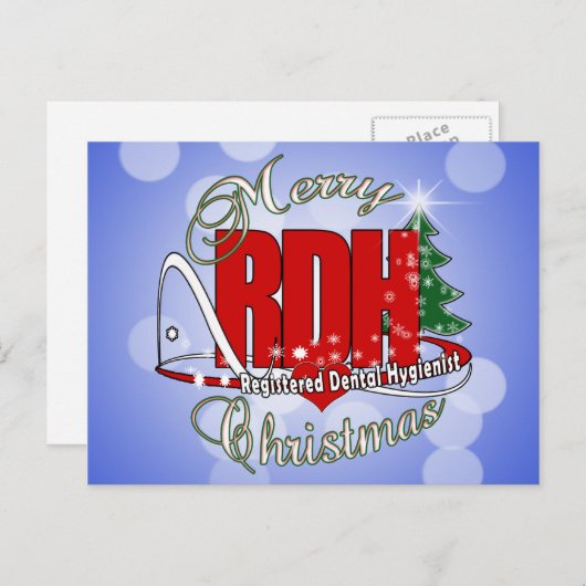 CHRISTMAS RDH geregistreerde tandheelkundige apoth Feestdagenkaart (Voorkant / Achterkant)