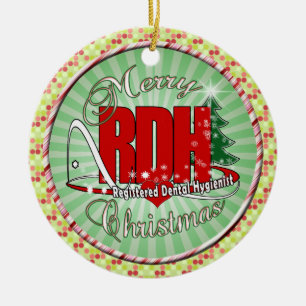 CHRISTMAS RDH geregistreerde tandheelkundige apoth Keramisch Ornament