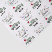 Christmas Recycling Garbage Truck Custom Name  Tissuepapier (Detail)